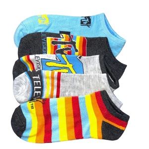 NWT MTV 80s Ankle Socks 5-Pack no show 2021 Viacom Vintage Television Music 4/10